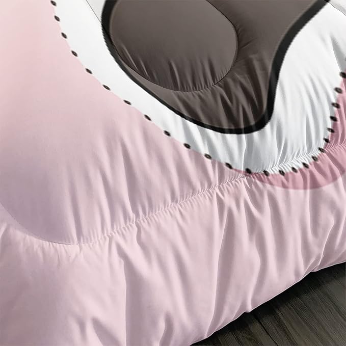 CVHOUSE Cat Bedding,Cartoon Cat Comforter Queen,Animals Print Comforter Set for Kids,Kawaii Quilt Set with 1 Comforter and 2 Pillow Cases