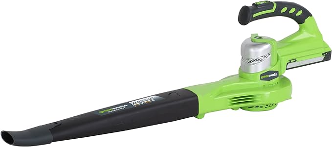Greenworks 24V Cordless Blower (130 MPH / 330) with 2AH Battery and Charger