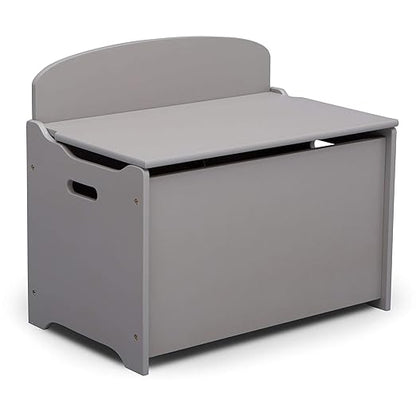 Delta Children MySize 9 Bin Plastic Toy Organizer - Greenguard Gold Certified, Grey & MySize Deluxe Toy Box - Greenguard Gold Certified, Grey
