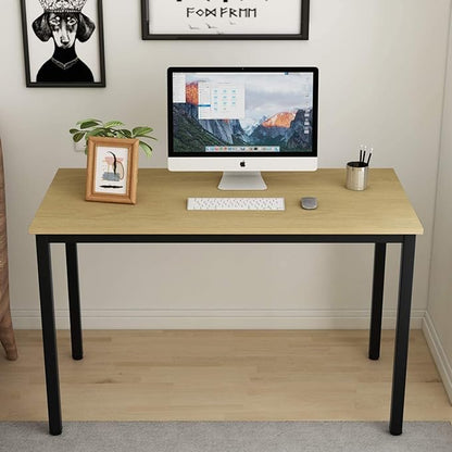SogesGame Computer Desk, 47.2 inches Small Office Desk Computer Table Study Writing Desk Workstation for Home Office, Teak Dining Table