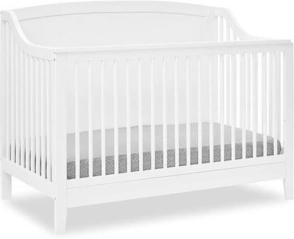 Delta Children Campbell 6-in-1 Convertible Crib - Greenguard Gold Certified, Bianca White