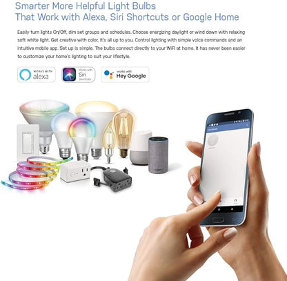 Feit Electric Smart BR30 Wifi Bulb, 5000K Daylight, 2.4GHz WIFI, No Hub Needed, Works with Alexa and Google Home Assistant, App Control, Dimmable, 65W Equivalent, Flood Light Smart Bulb, BR30/950CA/AG