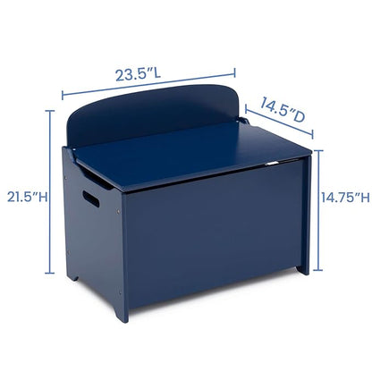 Delta Children MySize Deluxe Toy Box, Deep Blue