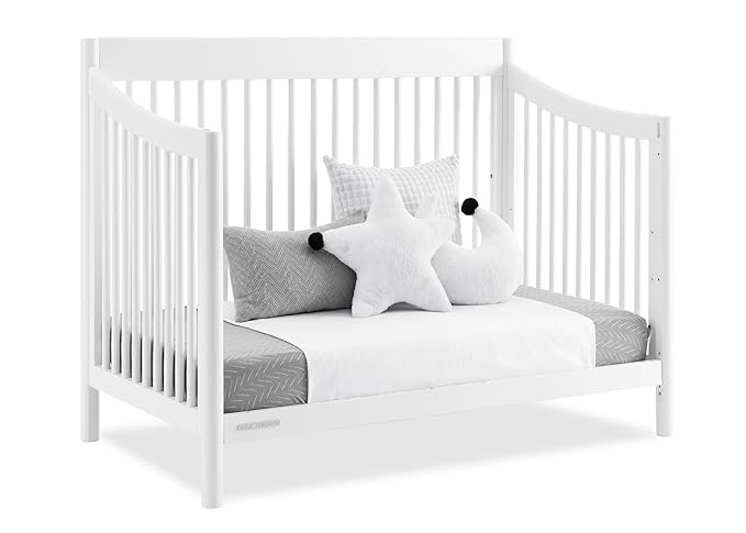 Delta Children Brooks 6-in-1 Convertible Crib - Greenguard Gold Certified, Bianca White