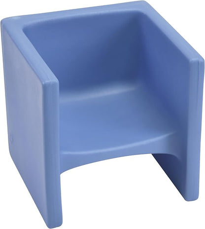 Children's Factory 3-in-1 Cube Chair for Kids, Flexible Seating Classroom Furniture, 1-Pack, Sky Blue