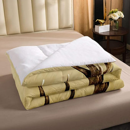 Antler Comforter Set Twin, Whitetail Deer Down Comforter, Stag Quilted Duvet, Countryside Rural Hunting Theme Comforter Set for Christmas Decorations Bedroom Decor All Season, Ultra Lightweight