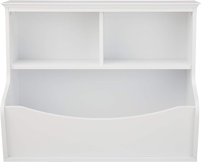 Amazon Basics Children's Multi-Functional 3 Shelf Bookcase and Toy Storage Bin, White, 14.84" D x 31.25" W x 24.56" H