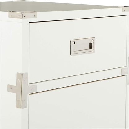 OSP Home Furnishings Wellington 2-Drawer File Cabinet, White