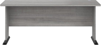 Bush Business Furniture Studio A 72W Computer Desk in Platinum Gray, 6 Foot Gaming and Work Table for Home or Professional Office