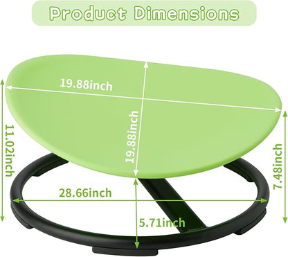Swivel Sensory Spinning, Autism Children's Chair, Boost Balance in Kids,Non-Slip, Green