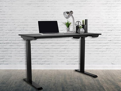 Monoprice Home Office Single Motor (47.2in x 23.6in) Sit-Stand Desk Table-Workstream Collection, Black