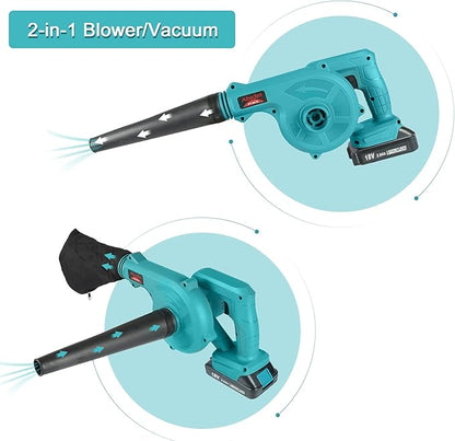 Abeden Cordless Leaf Blower,2-in-1 Electric Handheld Sweeper/Vacuum with 18V 2.0Ah Lithium Battery for Blowing Leaf,Cleaning Dust,Small Trash,Car,Computer Host