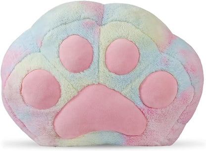 Stuffed Animal Storage Bean Bag Chair Cover for Kids Tie Dye Cat's Paw Bean Bag Cushion for Girls Medium Size Toy Organizer Cover Only Without Filling