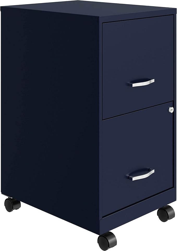 LYS SOHO File/File Mobile File Cabinet, Navy