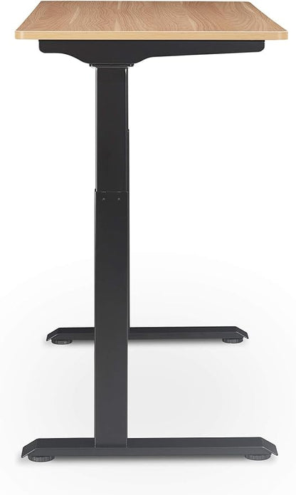 Serta Creativity Electric Height Adjustable Desk, 47" Inch Wood Desktop Sit Stand Table for Office, Work from Home Furniture, Easy to Assemble, Light Brown