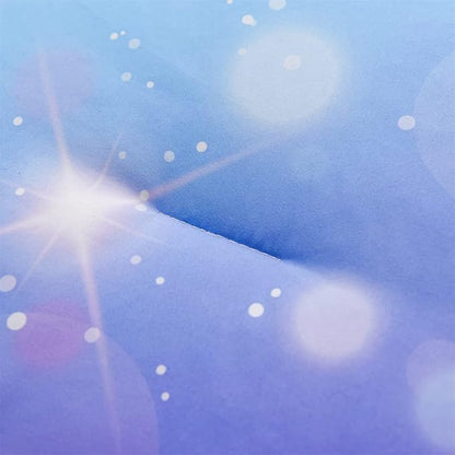 Holawakaka Girls Space Star Rainbow Glitter Comforter Set Ombre Galaxy Print Gradient Reversible Bedding Set Full Size Kids Bed Sets (Pink Lavender, Full)