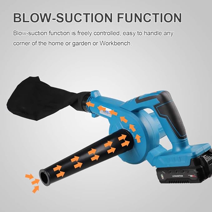 NEWONE Small Leaf Blower Cordless Mini Hand Electric Leaf Blower/Leaf Vacuum,20V 2 Speed Lightweight Sweeper Vacuum with 1 Battery and Charger,Portable for Lawn Care/Dust/Pet Hair/Dust/Small Trash