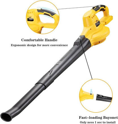 Cordless Leaf Blower Compatible for Dewalt 20V Max Battery(𝐁𝐚𝐭𝐭𝐞𝐫𝐲 & 𝐂𝐡𝐚𝐫𝐠𝐞𝐫 𝐍𝐨𝐭 𝐈𝐧𝐜𝐥𝐮𝐝𝐞𝐝), Electric Handheld Lightweight Leaf Blower for Lawn Care & Yard Cleaning