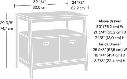 Sauder Trestle Lateral File, L: 32.28" x W: 24.49" x H: 29.41", Raven Oak Finish