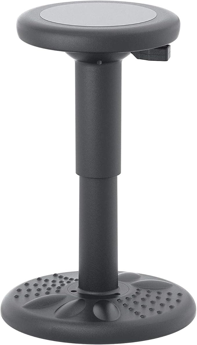 Studico ActiveChairs Adjustable Wobble Stool, Flexible Classroom Seating, Improves Focus, Posture & Helps ADHD/ADD, Sensory Chair, Active Desk Chairs, Adjusts from 16.65" to 23.75", Ages 13-18, Grey
