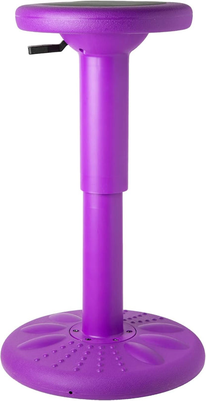 Studico ActiveChairs Adjustable Wobble Stool, Flexible Classroom Seating, Improves Focus, Posture & Helps ADHD/ADD, Sensory Chair, Active Desk Chairs, Adjusts from 16.65" to 23.75", Ages 13-18, Purple