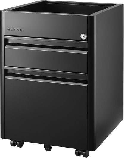 2 Drawer Mobile File Cabinet Top Storage Shelf, Rolling Metal Filing Cabinet for Legal & Letter File Anti-tilt Design with Lock Under Desk Office Drawers Fully Assembled Except Casters(Top ST B)