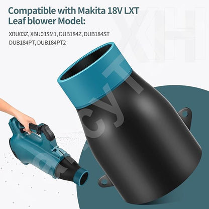 Car Drying Nozzle for Makita 18V LXT Leaf Blower - Fits Model: XBU03Z, XBU03SM1, DUB184Z, DUB184ST, DUB184PT, DUB184PT2 - with Protective Silicone Sleeve