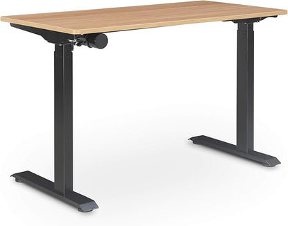 Serta Creativity Electric Height Adjustable Desk, 47" Inch Wood Desktop Sit Stand Table for Office, Work from Home Furniture, Easy to Assemble, Light Brown