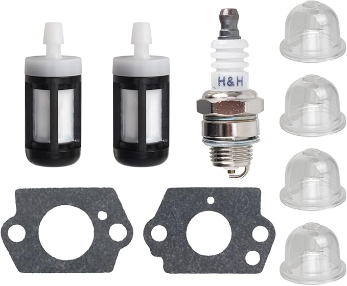 4229 120 1800 Air Filter for Stihl BG45 BG46 BG55 BG65 BG85 SH55 SH85 BR45C Blower with Fuel Filter Spark Plug Primer Bulb Tune Up Kit, 2 Pcs