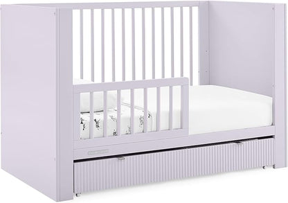 Delta Children Cassie 4-in-1 Convertible Crib with Underdrawer - Greenguard Gold Certified, Lilac
