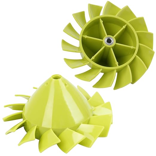 Blower Fan Blade 529437004 for Ryobi 18 Volt Blower Fan P2108 P21081 P21081VN P21081VNM Fits Ryobi Leaf Blower Part 529437004 529437003 529437001（W/Insert Nut）- 2 Pack