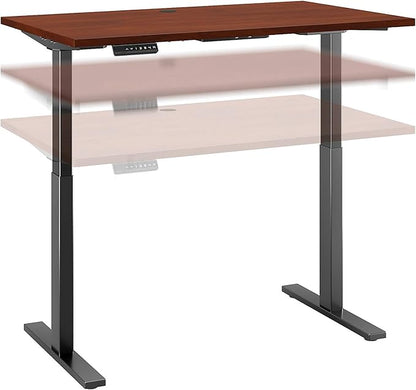 Bush Business Furniture Move 60 Electric Ergonomic Sit-Stand Computer Table for Home and Professional Office, 48W x 24D, Hansen Cherry