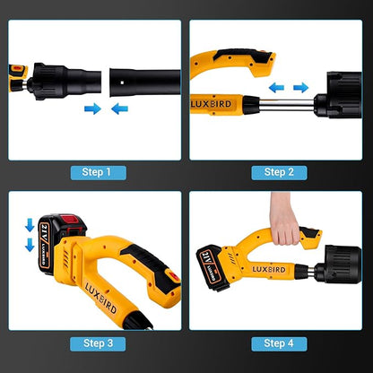 Leaf Blower Cordless with 2X 4.0Ah Batteries Powered, 150 MPH, 5 Variable Speed, Lightweight Electric Leaf Blower for Lawn Care, Snow, Gifts, Garage, Rooftop
