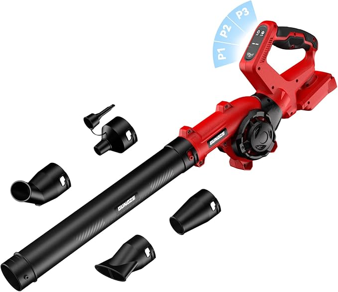 Leaf Blower, Cordless Leaf Blower for Milwaukee M18 Battery, 3 Speed Modes Up to 200MPH, 270° Rotatable Electric Leaf Blower with 4 Blowing Nozzles for Lawn Care and Yard(Battery Not Included)