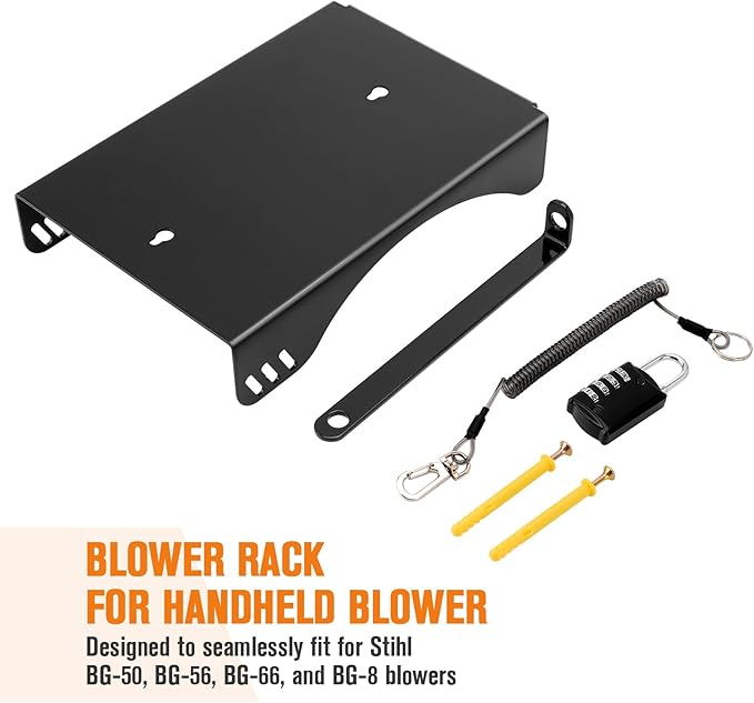 Blower Rack Backpack Blower Mount Compatible with Stihl BG-50,BG-56,BG-66,BG-86, Handheld Blower Holder Mount Rack