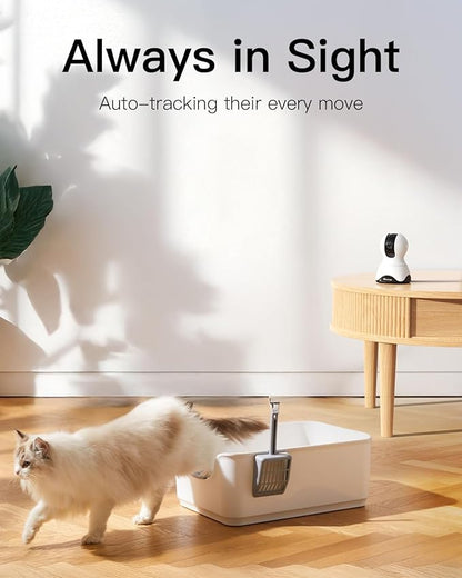 VIMTAG Indoor Camera 2.5K 4MP, Cameras for Home Security 2.4/5Ghz WiFi, Pet Camera 360° Pan/Tilt, Baby Montior with Phone App, Night Vision, Motion Alerts, Cloud/Local Storage, Support Alexa, 1 Pack