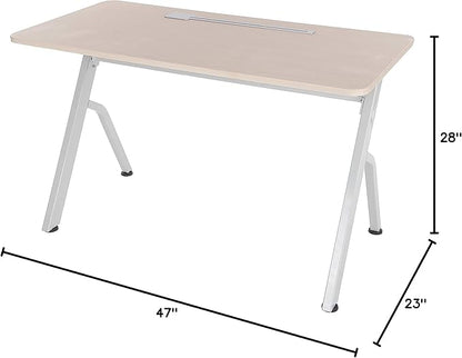 ApexDesk 47" Computer Desk, Modern Simple Style Desk for Home Office, Study Student Writing Desk - Oak