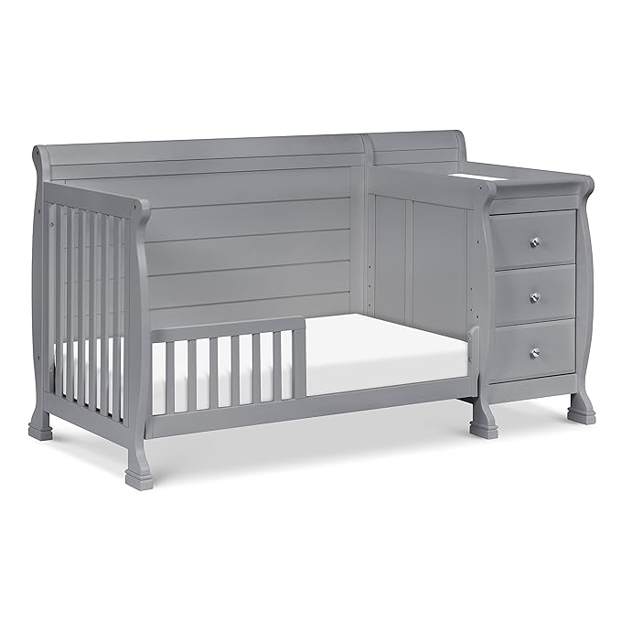 DaVinci Kalani 4-in-1 Convertibe Crib and Changer Combo in Gray