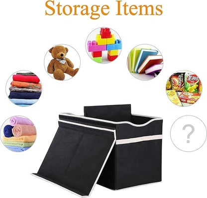 VICTOR'S Toy Storage Organizer - Extra Large Toy Box Chest Storage Boxes Bins Baskets for Kids, Boys, Girls, Nursery Room, Playroom (New Black)