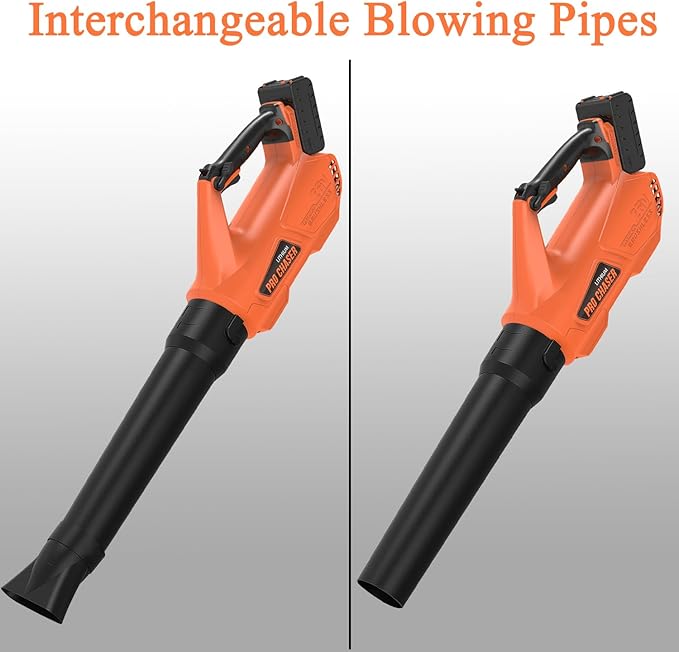 Pro Chaser Battery Powered Cordless Blower - 380 CFM with 2 X 4.0Ah 20V Batteries & Fast Charger, Lightweight Electric Leaf Blowers, 2 Variable Speed, Ideal for Yard, Patio & Sidewalk