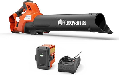 Husqvarna 230iB Battery Powered Cordless Leaf Blower, 136-MPH 650-CFM Electric Leaf Blower with Brushless Motor and Quiet Operation, 40V Lithium-Ion Battery and Charger Included