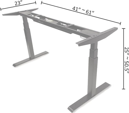 ApexDesk K Series Dual Motor Electric Adjustable Standing Computer Desk for Home and Office Width and Height Adjustable (Black Frame only)