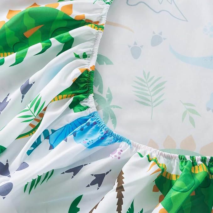 ADASMILE A & S Dinosaur Comforter Twin for Boys Dinosaur Twin Bedding Set for Kids 6 Pieces Dinosaur Comforter Set with Dinosaur Sheets Bed in A Bag T-Rex Dinosaur Comforter and Sheets Set Home Decor