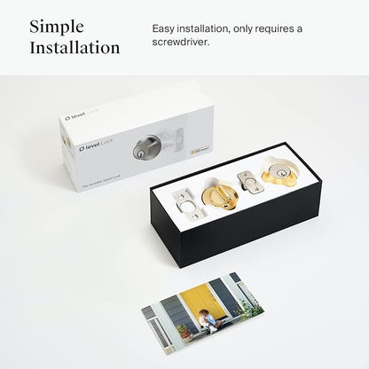 Level Lock Smart Lock - World's Smallest Smart Lock - Level App for iOS & Android - Works with Apple Home (Polished Brass)