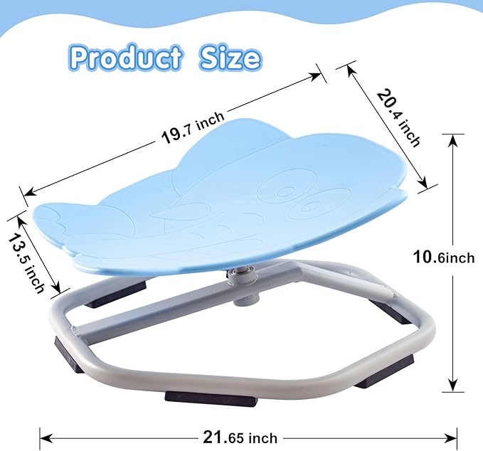 Autism Kids 360° Spinning Swivel Chair.Spinning Chair for Kids Sensory, Kids Swivel Chair Sensory, Sensory Toy Chair, Carousel Spin Sensory Chair, Training Body Coordination (Sky blue)