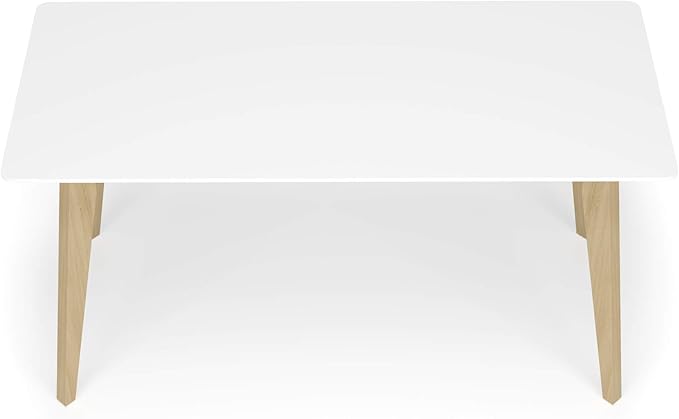 HON Basyx BSX55WPLTWH Modern Home Office Wood Computer Desk, 55", White