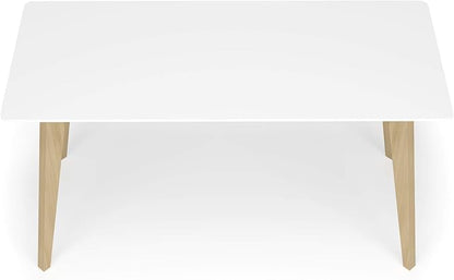 HON Basyx BSX55WPLTWH Modern Home Office Wood Computer Desk, 55", White