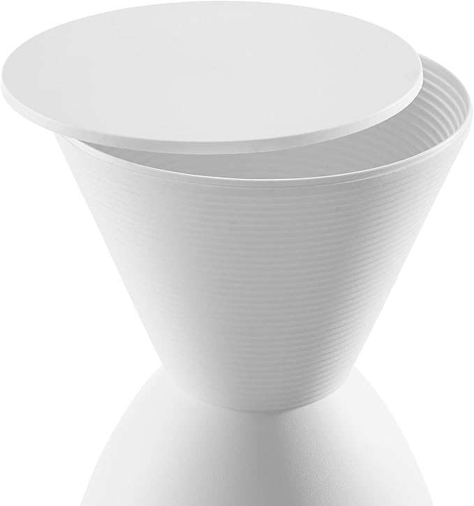 Modway Haste Contemporary Modern Hourglass Accent Stool in White
