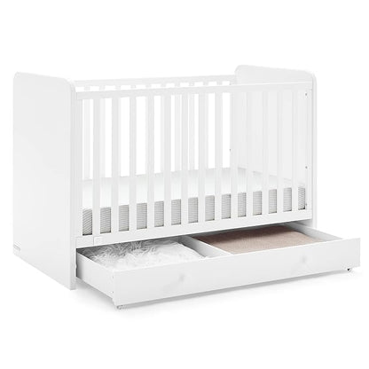 GAP babyGap Graham 4-in-1 Convertible Crib with Storage Drawer - Greenguard Gold Certified, Bianca White