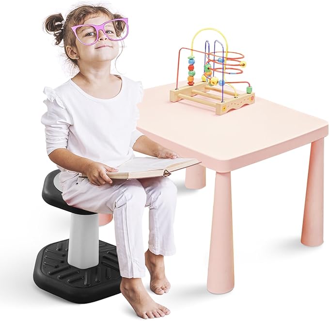 Wobble Chair for Kids, Wiggle Stool Flexible Seating Classroom, Improves Focus& Attention, Posture & ADHD Chair, Ages 3-8